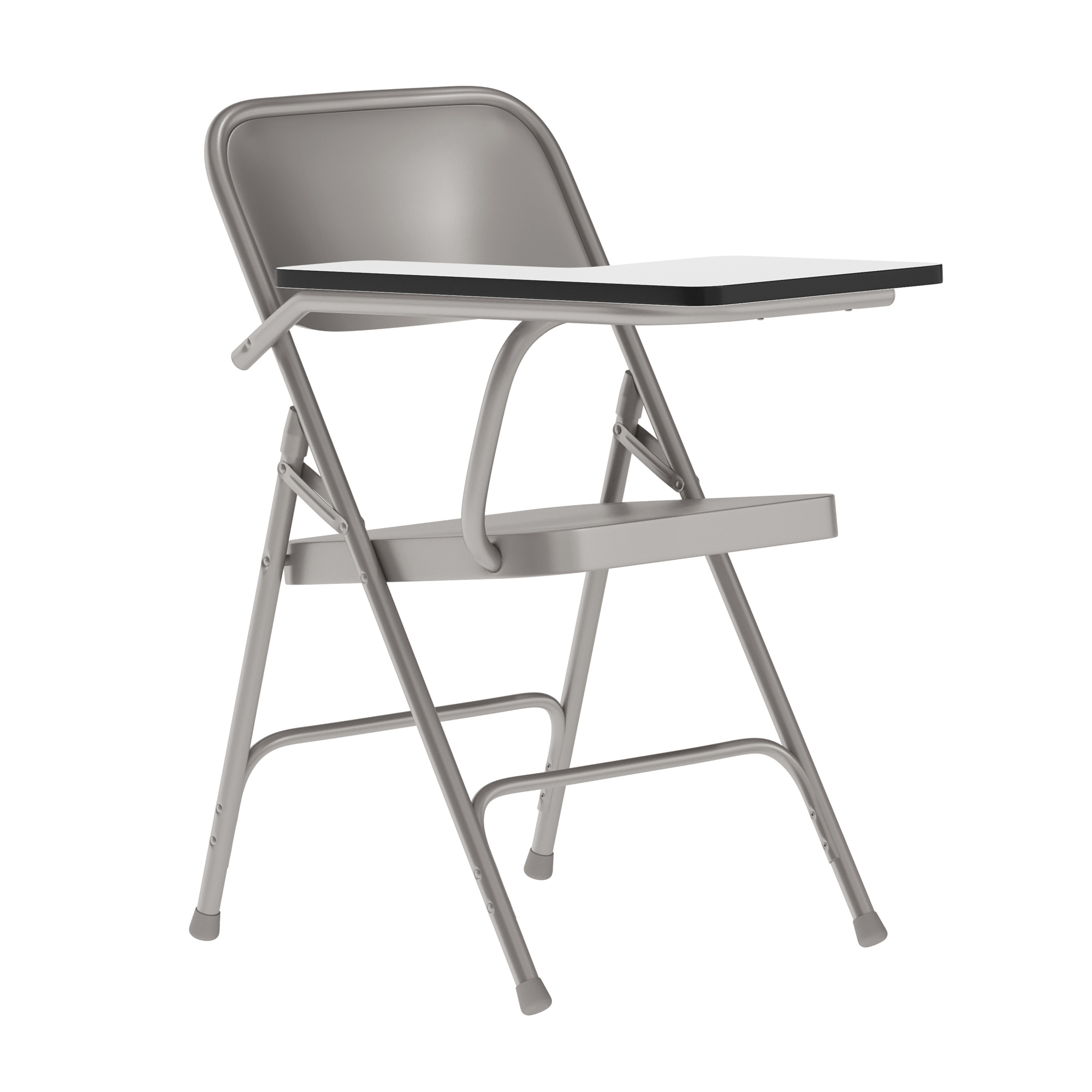 Flash Furniture Folding Metal Desk Chair with Right-Handed Tablet Arm, Beige, 17 1/2in.H, Model# HF309ASTRT